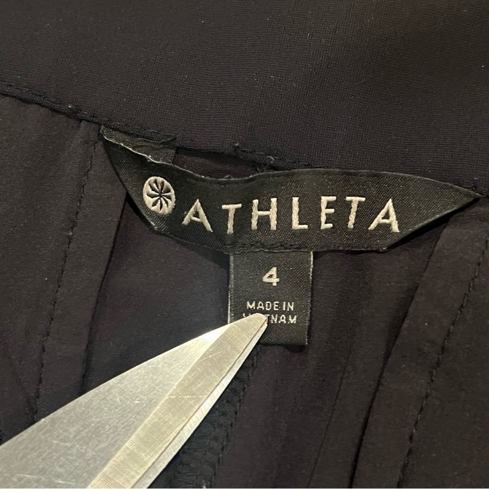 Athleta Women’s Luxe Gramercy Track Trouser Black 4 Mid-Rise Semi-Fitted Nylon - Picture 12 of 16